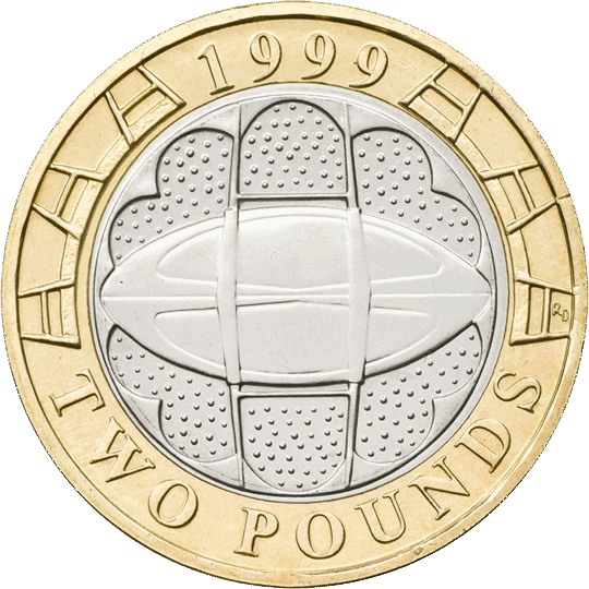 1999 Rugby World Cup £2 Coin 1999 Rugby World Cup £2 Coin