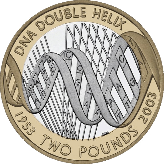 2003 Discovery of DNA Double Helix £2 Coin 2003 Discovery of DNA Double Helix £2 Coin
